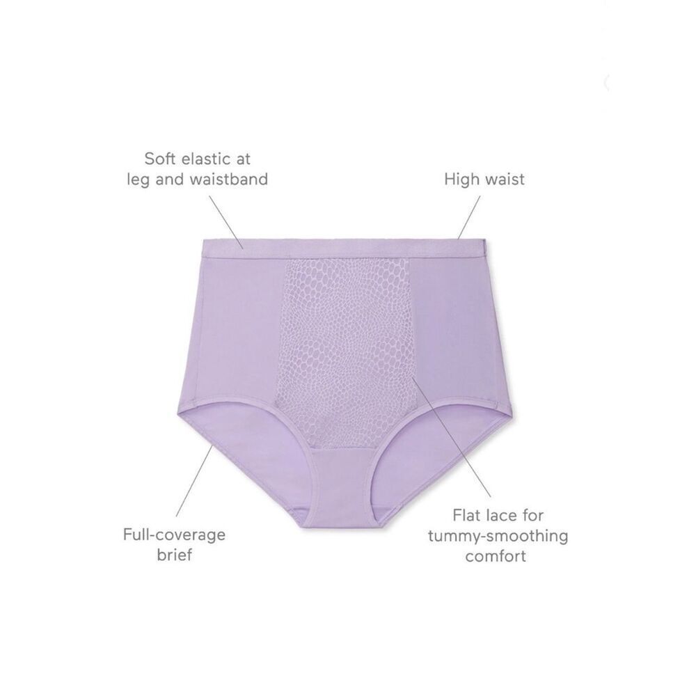 Tummy-Smoothing Comfort Microfiber Brief Panty Underwear 2, 3-Packs Size XXXL - Picture 7 of 7